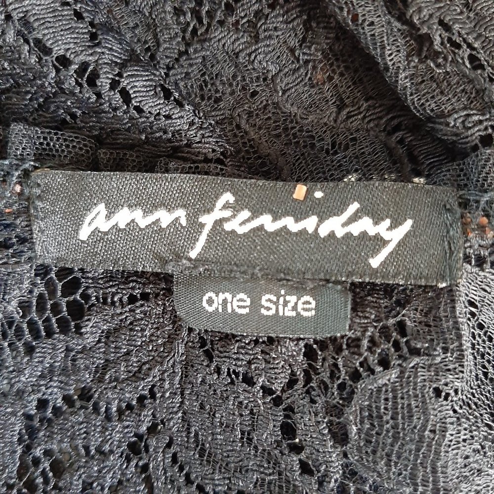 Ann Ferriday Black Lace Corset Blouse - Picture 10 of 12